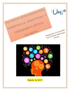 Estrategias Para Fomentar La Creatividad Y Pensamiento Crítico