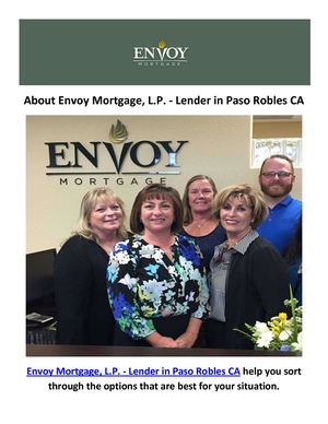 Envoy Mortgage Loan In Paso Robles, Ca
