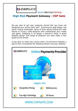 Global Leader in High Risk Payment Gateway - CNP Gate