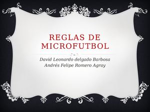Reglas De Microfutbol