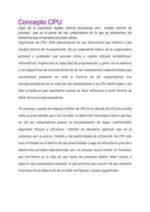 CONCEPTO DE CPU