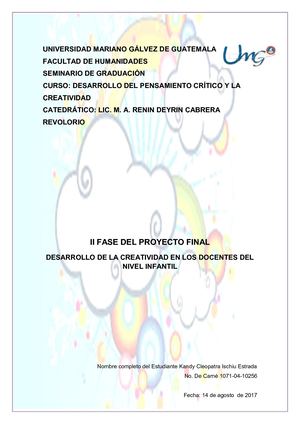 Trabajo Final De La Creatividad