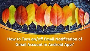 How To Turn On,off Email Notification Of Gmail Account In