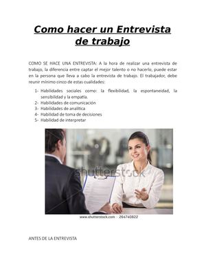 Como Hacer Una Entrevista De Trabajo Laura Arevalo