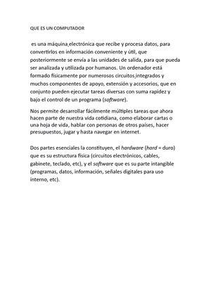 Que Es Un Computador