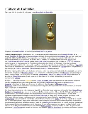 Historia De Colombia
