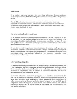 Intervención