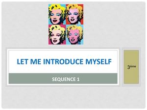 3ème (séquence 1) - Let Me Introduce Myself