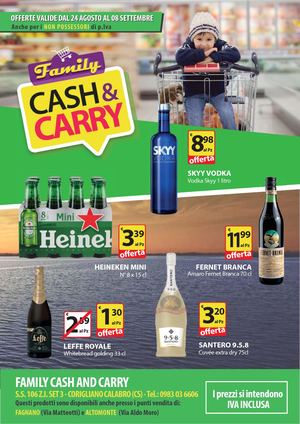 Volantino Cash and Carry Family Dal 24 Agosto al 8 Settembre