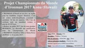 Dossier sponsoring Championnats Du Monde 2017 IRONMAN (Hawaï)