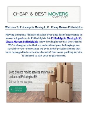 Moving Company in Philadelphia