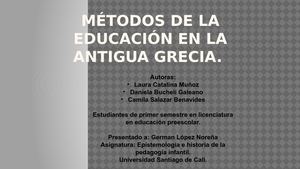 Métodos De La Educación En La Antigua Grecia 1