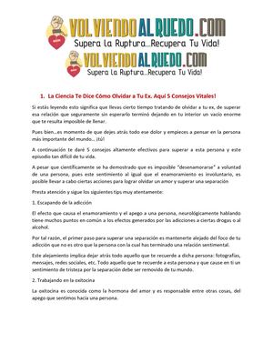 Volviendo a Vivir despues de una ruptura