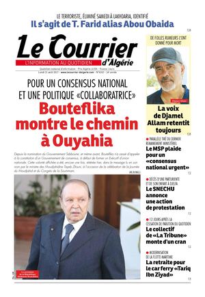 Le Courrier D'Algérie Du Lundi 21 Août 2017