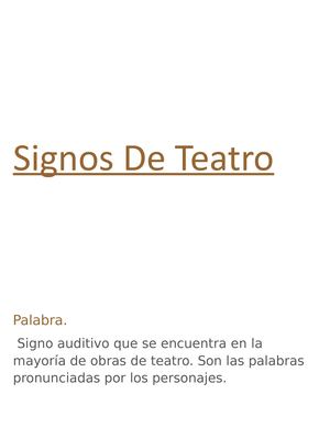 Signos De Teatro