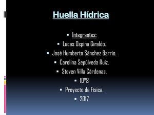 Huella Hidrica