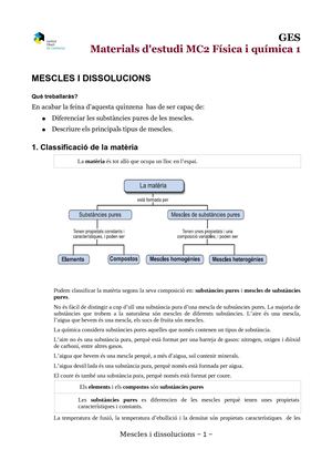 Mescles I Dissolucions 2n Lliurament