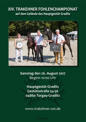 XIV. Trakehner Fohlenchampionat Graditz 2017