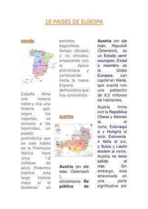 10 Paises De Europa
