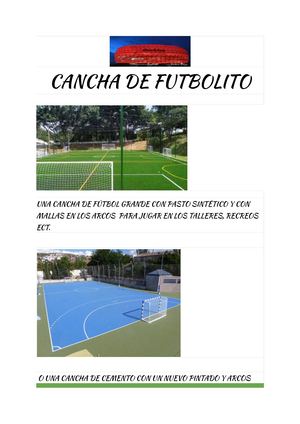Afiche De Cancha De Futbolito