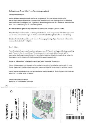 Press Ticket Gamescom 2017 Mert Mustafa Matan 4