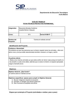 Alexandra Morales Gutierrez Guía De Trabajo Ficha Técnica