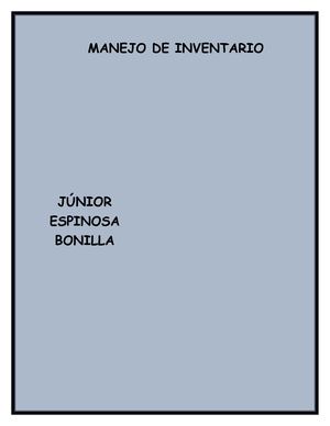 Manejo De Inventarios