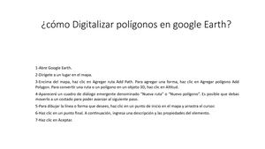 Cómo Digitalizar Polígonos En Google Earth