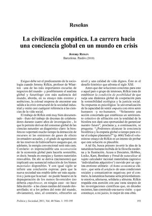La Civilizacion Empatica