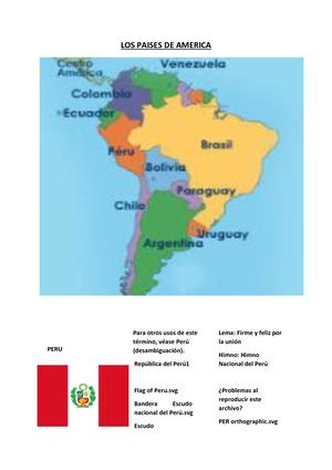 Los Paises De America