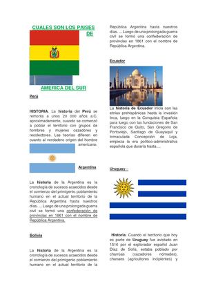 Cuales Son Los Paises De America Del Sur