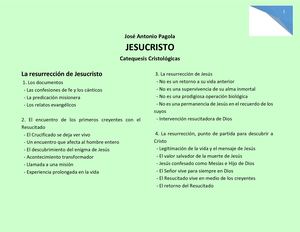 Catequesis Resurrección José Antonio Pagola