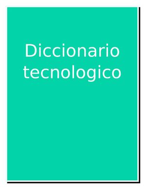 Diccionario Tecnologico