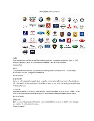 Marcas De Automoviles