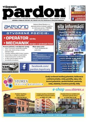 Pardon Topoľčany 34/2017