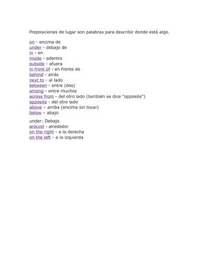 Preposciones En Ingles
