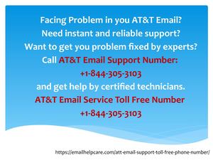 At&t Email Support Number 1-844-305-3103