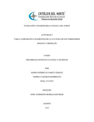 Actividad Desarrollo Humano Cultura Y Sociedad F