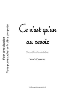 Consultation Ce n'est qu'un au revoir