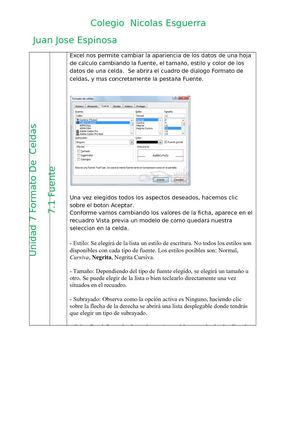 Unidad 7 Formato De Celdas