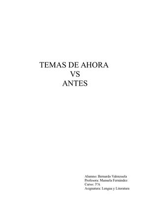 CÓMO EVOLUCIONAN LOS TEMAS EXISTENCIALES