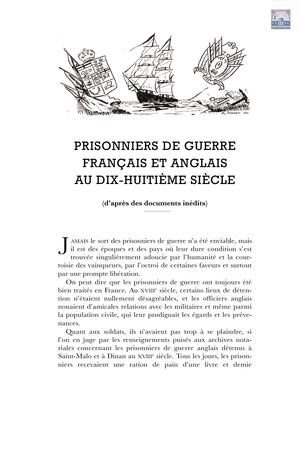 Ruellan - Prisonniers de guerre français et anglais au XVIIIe siècle (nov 1946)