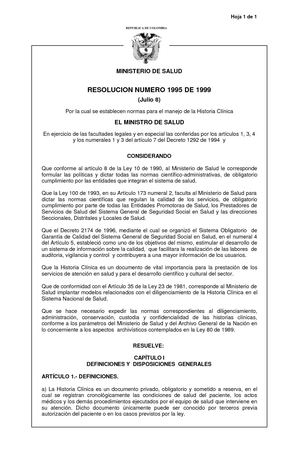 Resolución 1995 De 1999