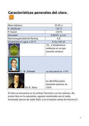 Características Generales Cl