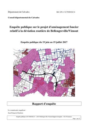 Enquete Publique Bellengreville Vimont Rapport D Enquete