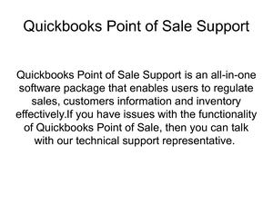 Quickbooks Point Of Sale Support