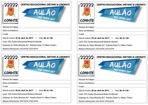 Convite Aula Pré Enem