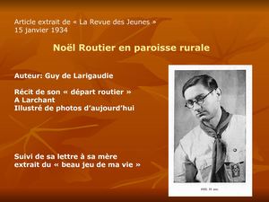 Larchant départ routier de Larigaudie 1934