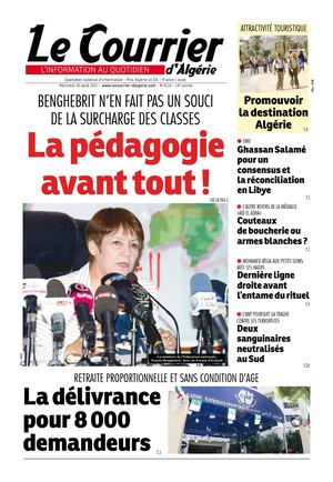 Le Courrier D'Algérie Du Mercredi 30 Août 2017