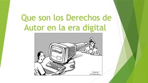 derechos de autor en la era digital